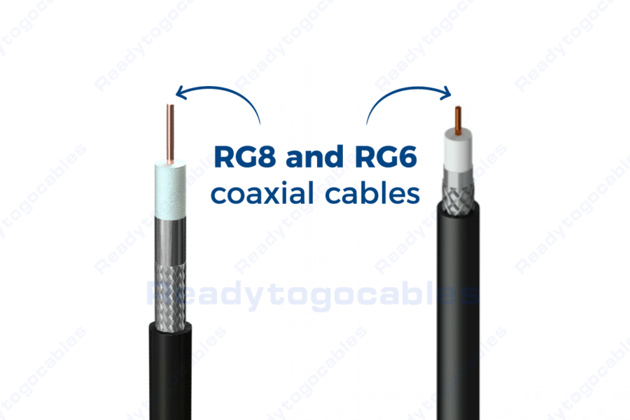 How do RG6 and RG8 coaxial cables differ? Readytogocables