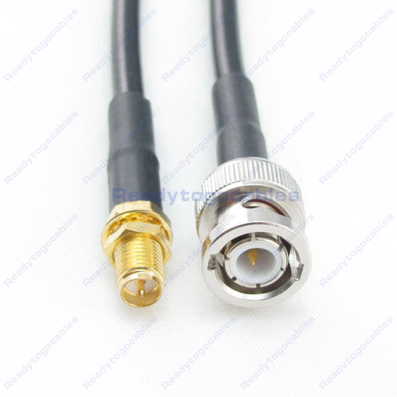 USA-CA LMR400 RP-SMA MALE to N FEMALE Coaxial RF Pigtail Cable
