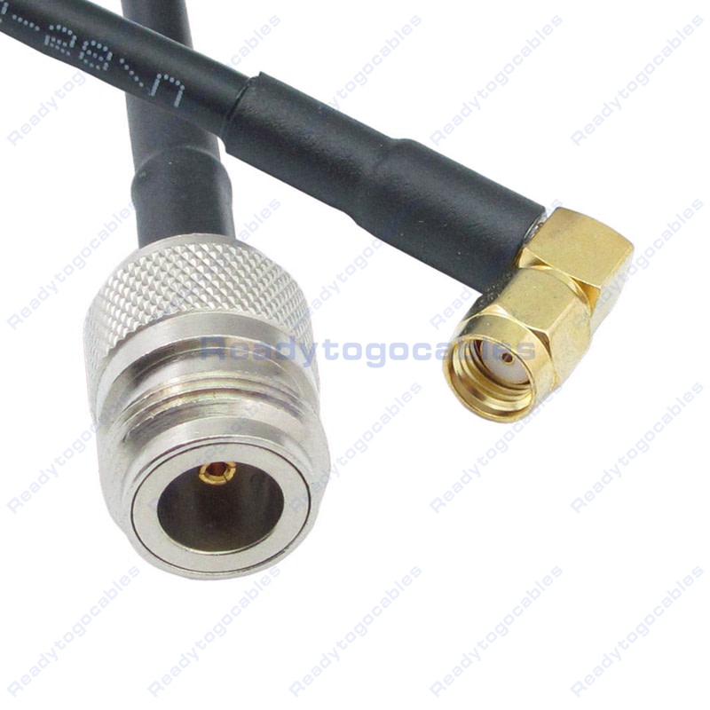 USA-CA LMR400 RP-SMA MALE to N FEMALE Coaxial RF Pigtail Cable