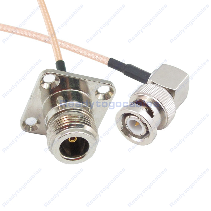 USA-CA RG316 DS MCX MALE to BNC FEMALE Coaxial RF Pigtail Cable