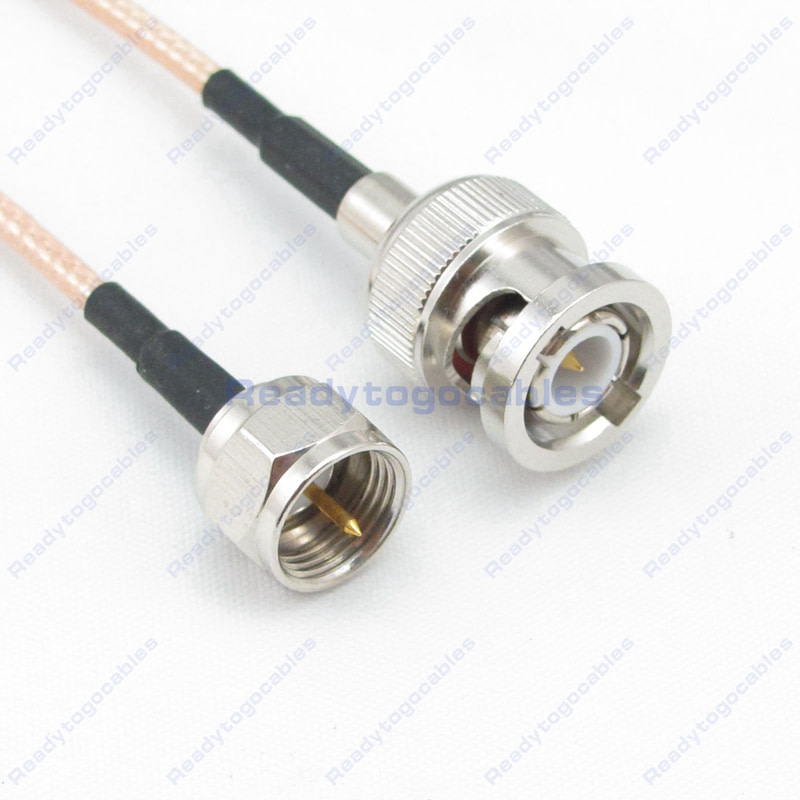 USA-CA RG316 DS BNC MALE to MCX MALE Coaxial RF Pigtail Cable